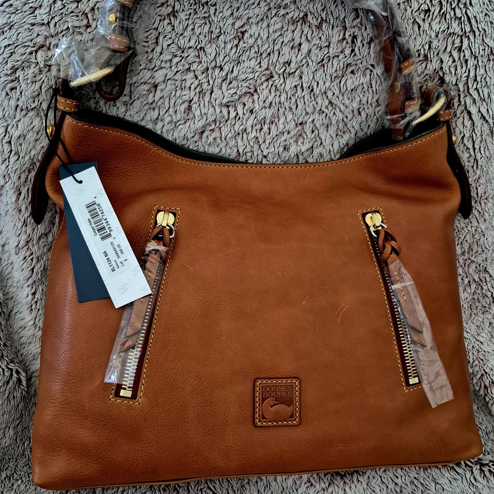 Dooney & Bourke Leather Cooper Hobo Shoulder Bag - Natural